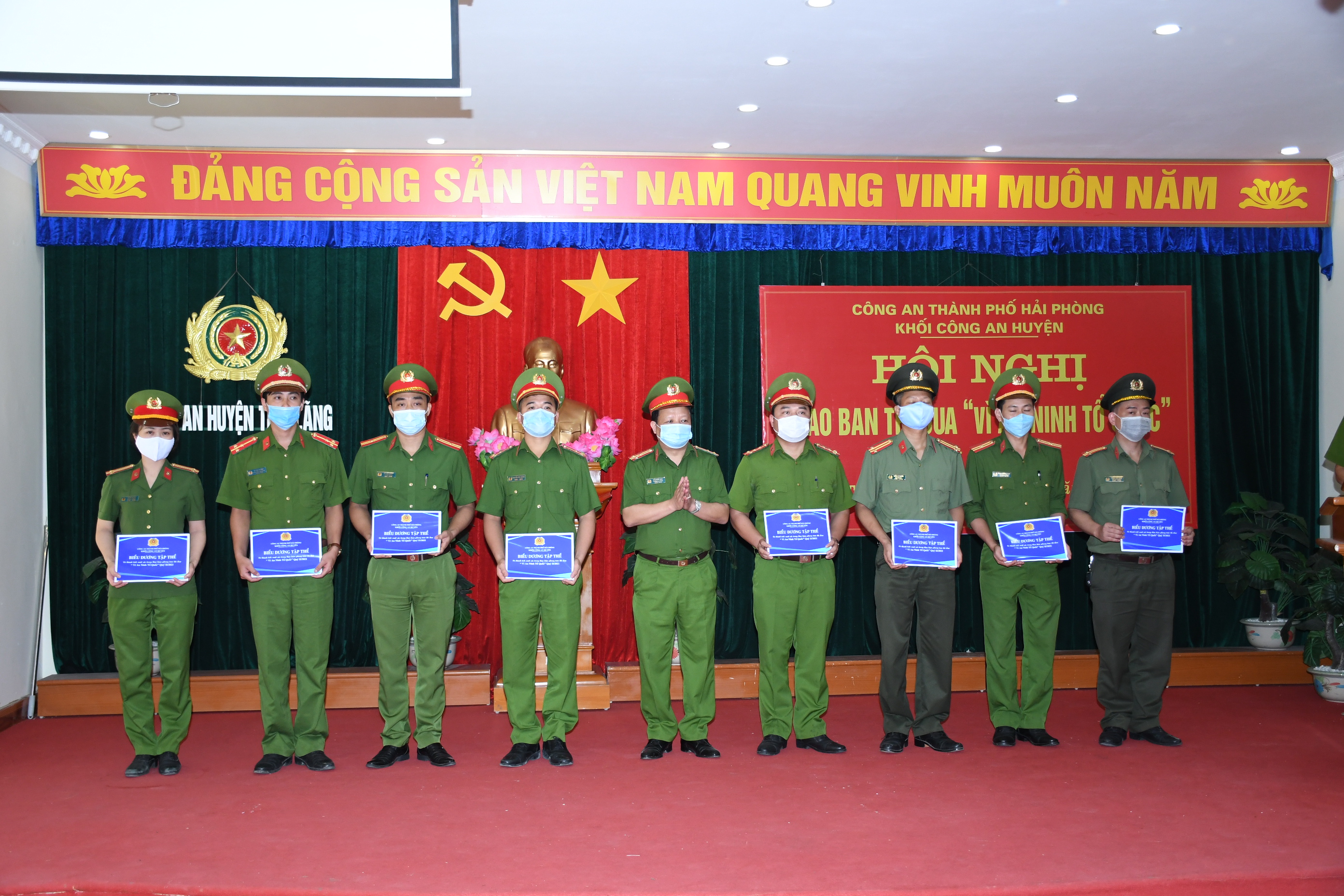 Khối Công an huyện: Giao ban phong trào thi đua “Vì An ninh Tổ quốc” quý 2 năm 2021
